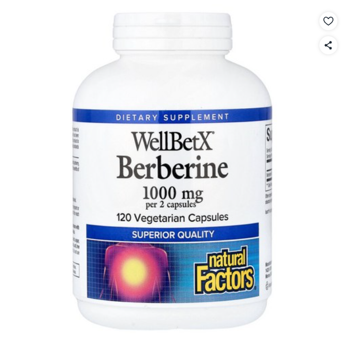 [쿠팡핫딜] 네추럴팩터스 웰벳X 베르베린 1000mg 베지테리안 캡슐, 120정, 1개 (38,460원/무료)