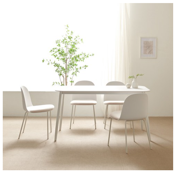 [쿠팡핫딜] 보니애가구 나탈리 포세린 세라믹 1400 식탁 + 의자 세트 4인용 (200,000원/무료)